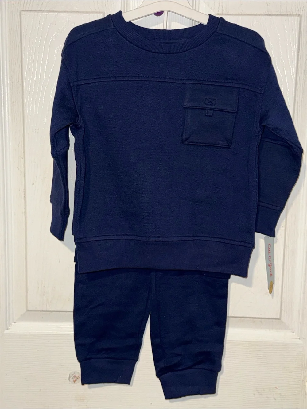 Cat & Jack Navy Blue Kids Matching Sweatshirt and Joggers Set